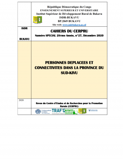 Personnes déplacées et connectivites dans la province du Sud-Kivu